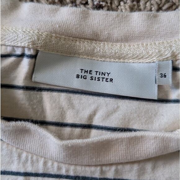 The Tiny Big Sister Oversized Striped Cotton Short Sleeve T-shirt, size 36/S - Picture 3 of 6
